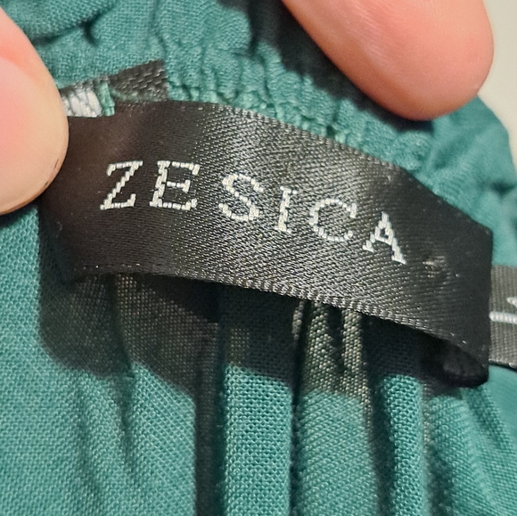 Sexy Emerald Green Off-Shoulder Maxi Dress Side Slit Size Large - Picture 4 of 5